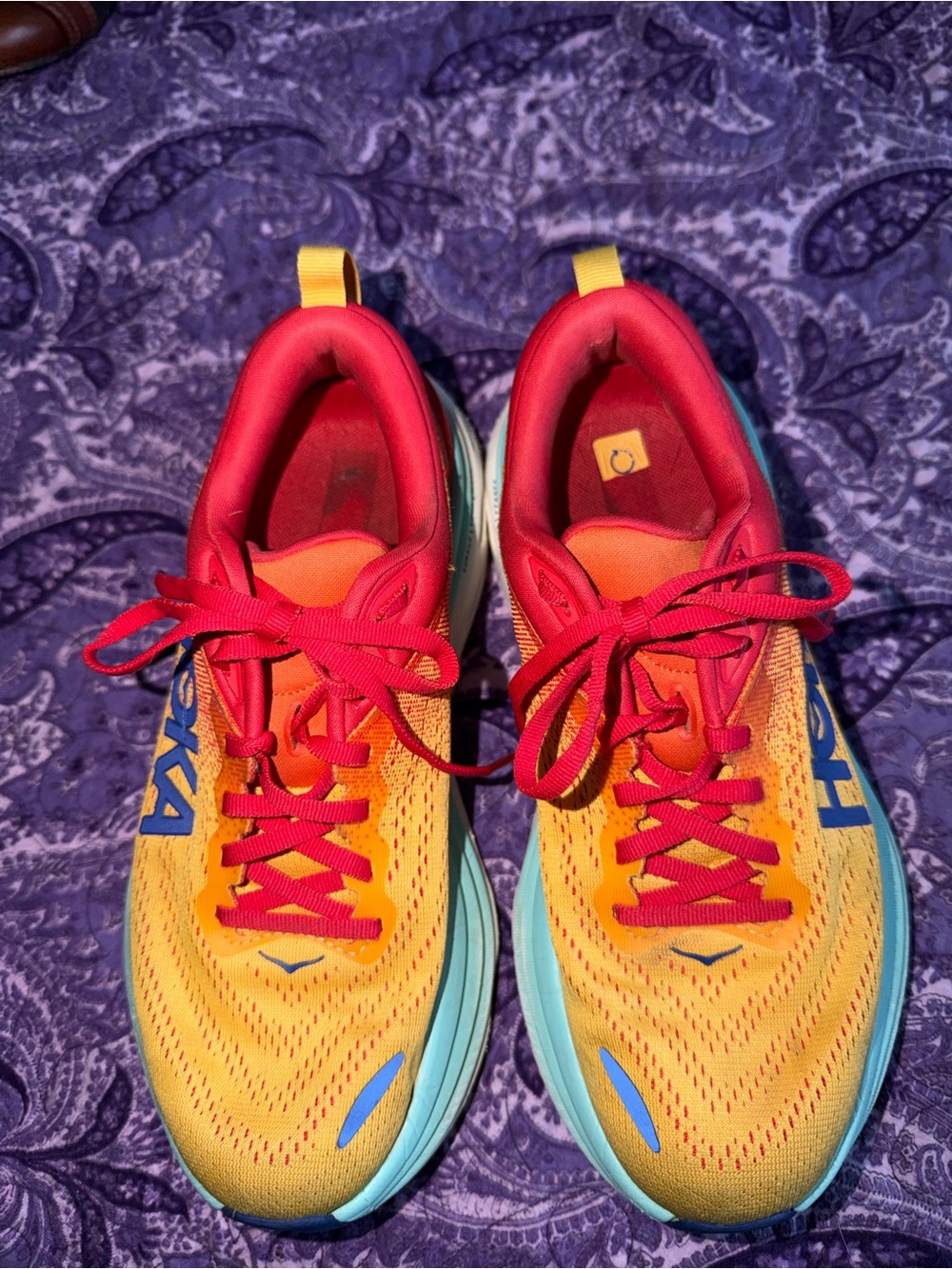 HOKA ONE ONE Womens Bondi 8 'Cerise Cloudless' Sneakers - Picture 2 of 12